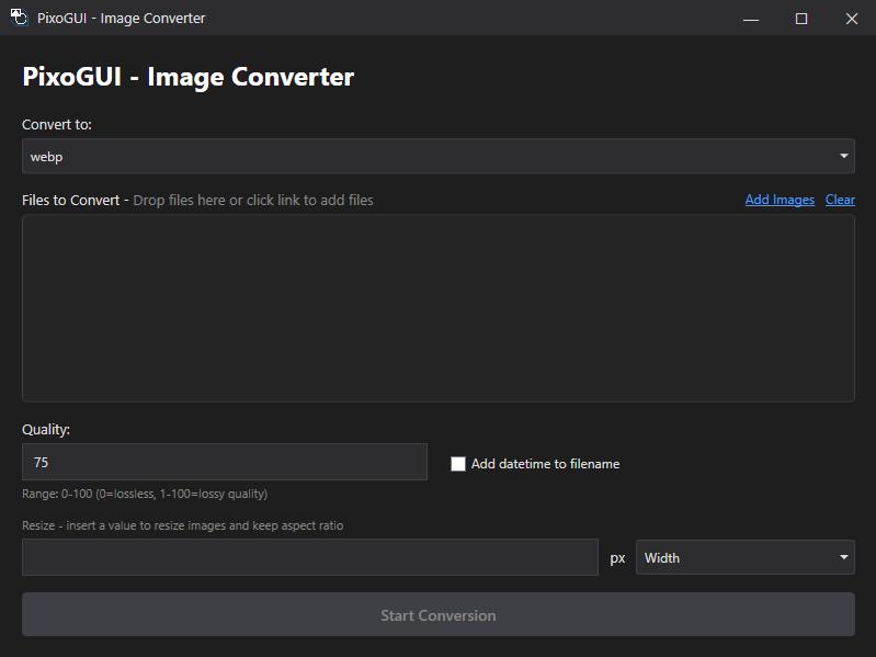 PixoGUI Image converter