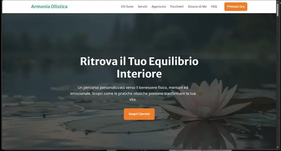 Screenshot Sito web Operatrice Olistica
