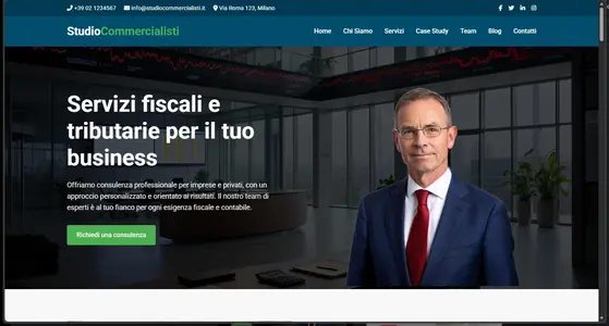 Screenshot Sito Web studio commercialista
