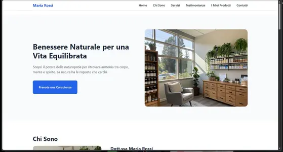 Screenshot Sito web per Naturopati