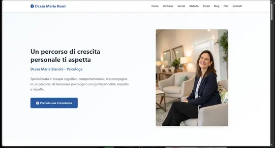 Screenshot Sito Web Professionale per Psicologi