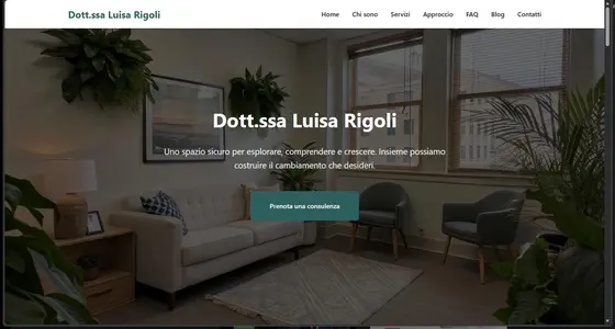 Screenshot Sito web Professionisti della salute mentale